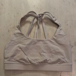 Lululemon Cream Sports Bra for Intense Workouts